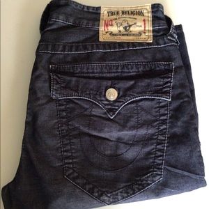 Navy True Religion corduroy size 34/32